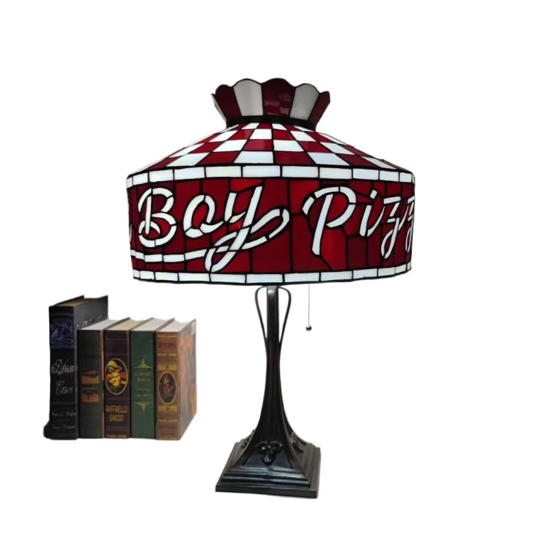 

Table lamp cover style lamps, suitable for art, leisure and entertainment, handmade creative pizza table lamps