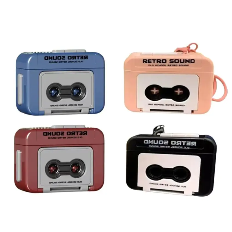 

Музыкальная мини-кассетница A33T в стиле ретро, выдвижная, 4 шт., портативный кассетный плеер-брелок, записываемый, для рюкзаков и сумок