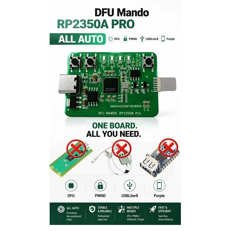 X64A-For Magico DFU MANDO RP2350A PRO Automatic DFU Tool Phone Repair Tool For Enabling DFU/PWN Mode