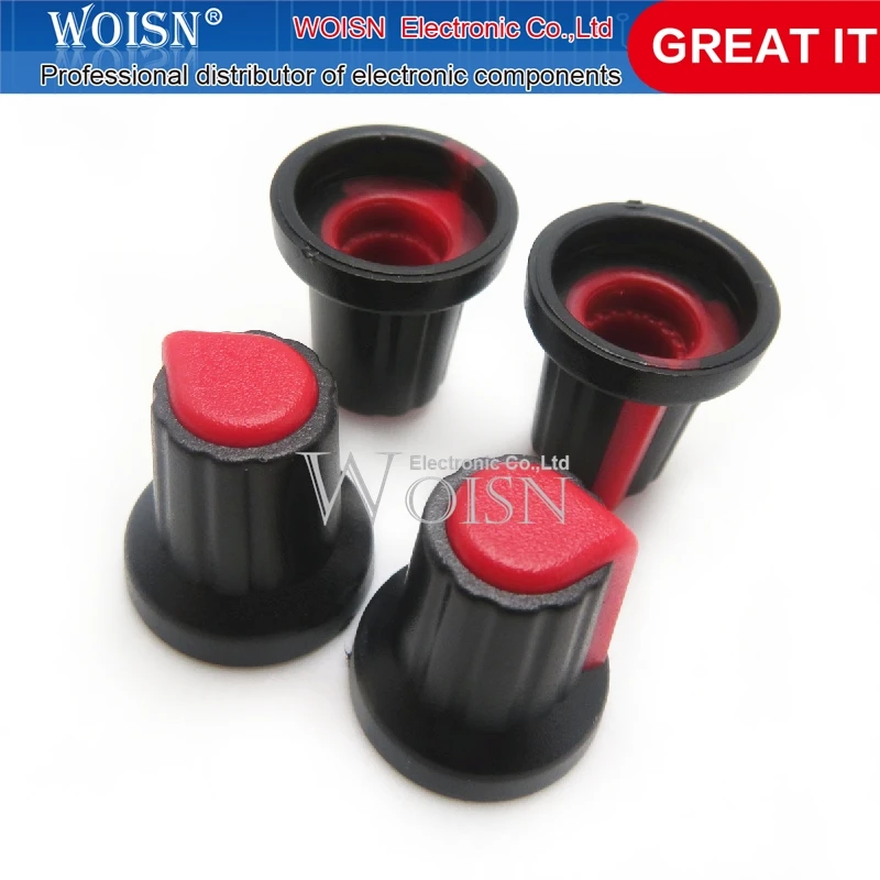 Red WH148 knob plastic knob plum handle 15X17mm AG2 potentiometer amplifier knob