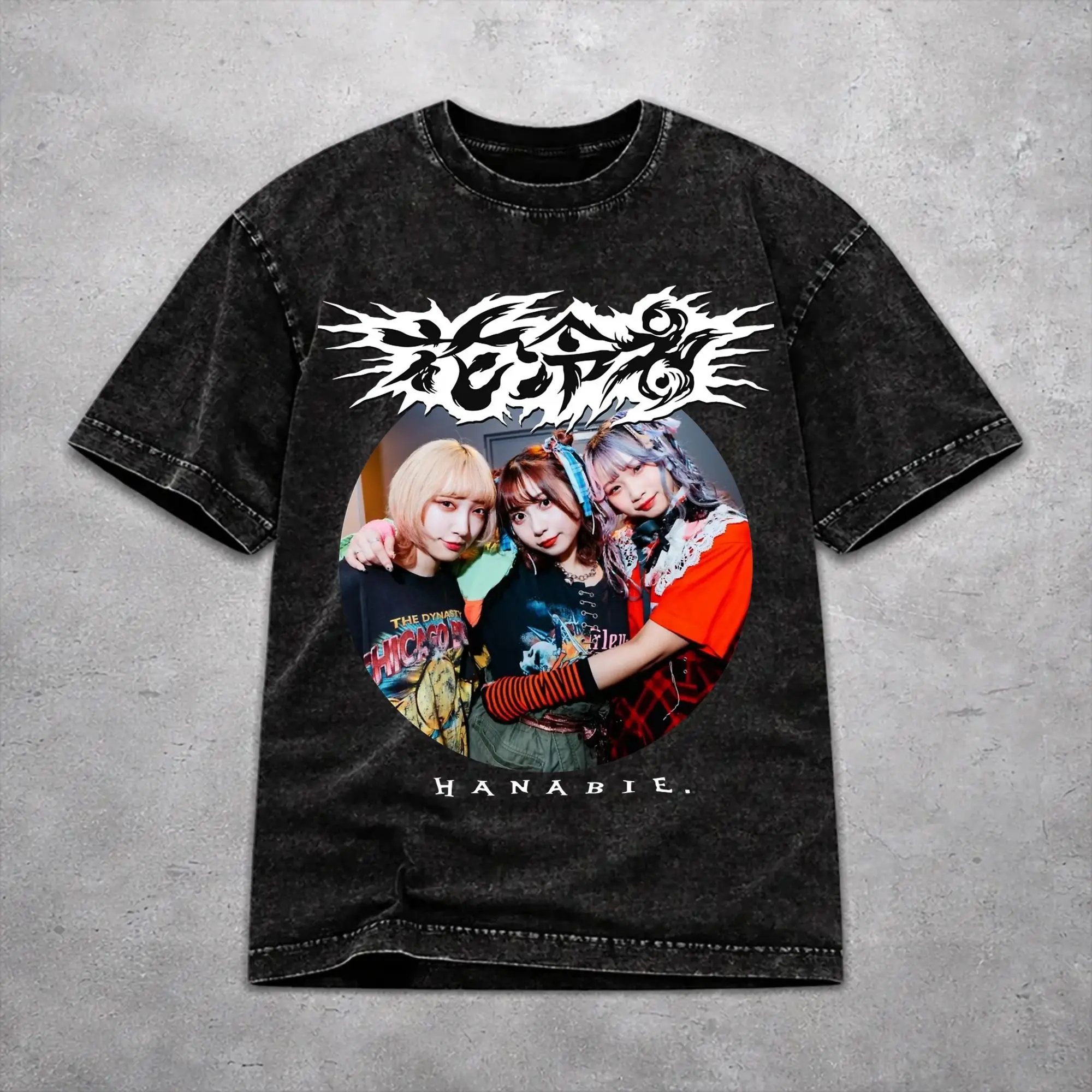 Fashion Women Men Hanabie Band  Tee Shirt Cotton Washed  T Shirts Tops