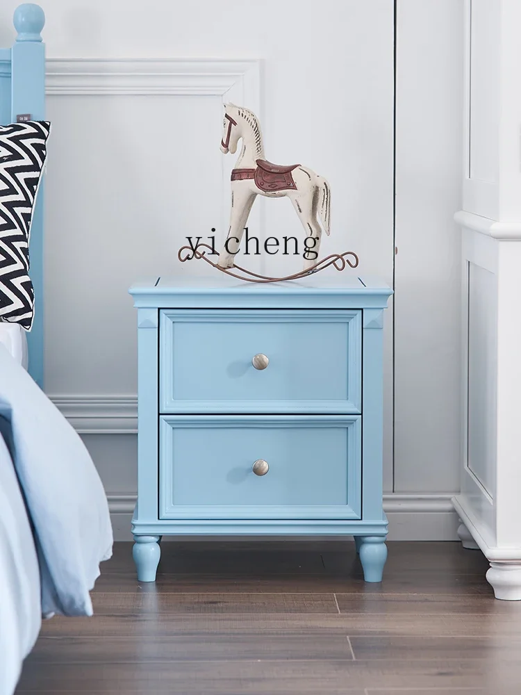 TQH bedside table simple side cabinet bedroom drawer storage cabinet locker dopamine water-based paint furniture