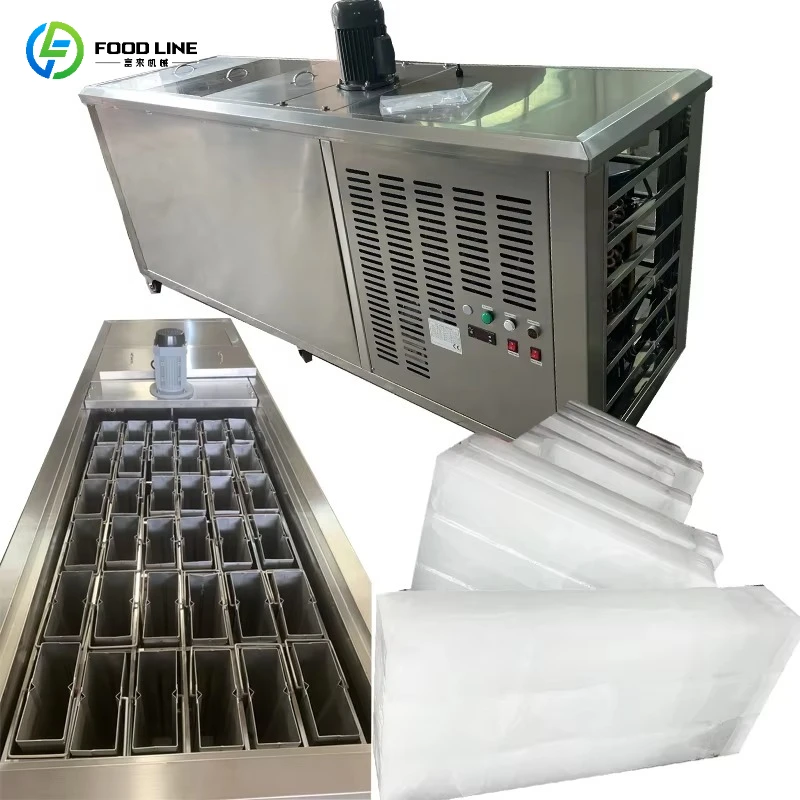Factory Direct Sale Daily Output 1000kg to 3000kg Block Ice Making Machine Ice Blocks Bricks Cube Maker  Machine Customized