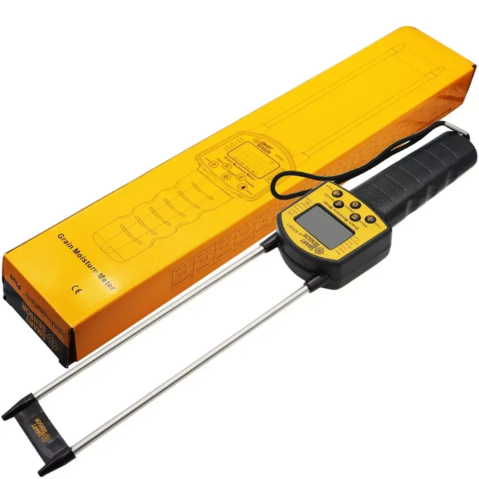 

Great Demand Intelligent Voice Backlit Moisture Meter AR991 for Grains Corn Wheat Rice Bean Peanut Moisture Tester Hygrometer