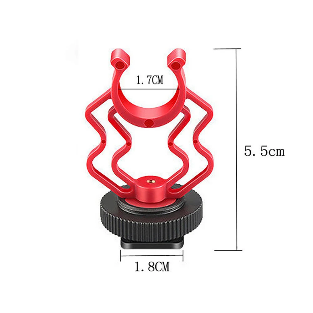 Hot Shoe Shock Mount with Rycote Lyre Bracket For Rode VideoMicro BOYA BY-MM1 Adapter Microphone Stand Holder Clamp Clip