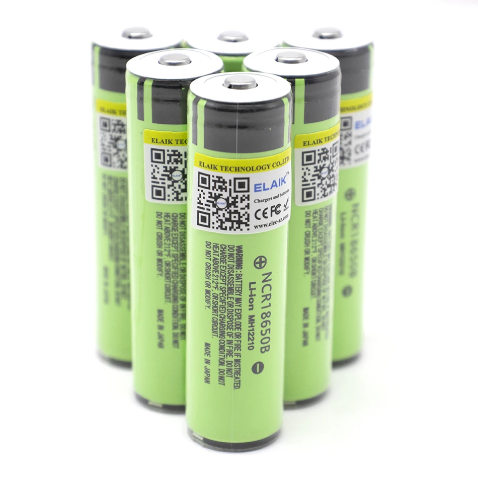 1-10PCS ELAIK 18650 3,7 V 3400mah NCR18650B Für Wiederaufladbare Lthium Batterie Schutz Bord Geeignet Für Taschenlampe