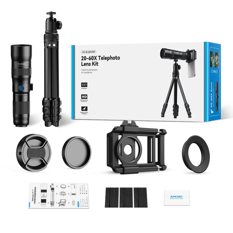 20-60X Super Zoom Lens, Phone Telephoto Lens Kit, HD Phone Lens