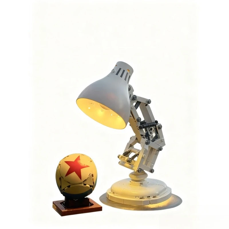 MINISO 613 قطعة أفكار 21357 ديزني لمبة مكتب اللبنات ديكور المنزل الطوب مجموعة لعب للطفل عيد الميلاد هدية عيد ميلاد