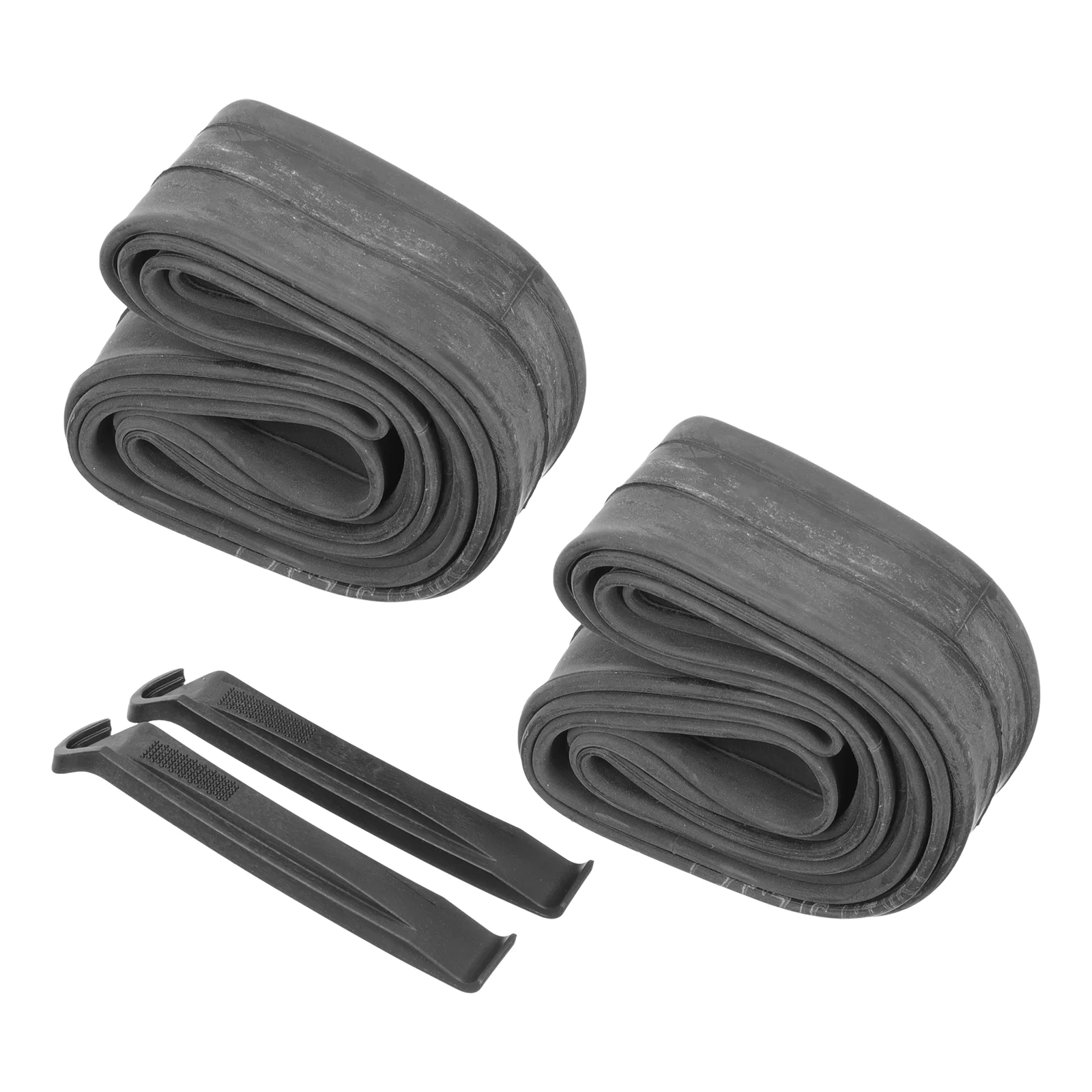 

2 Pcs Bicycle Inner Tube Mountain Bike Tire Repair Kit Suite 190x5cm Repairing Tool Black Accessories