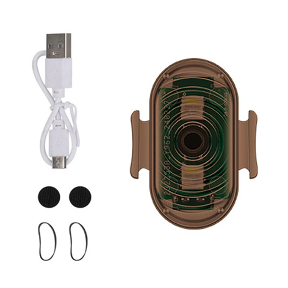 Camping Night Running USB Chargeable Strobe Lights Motorcycle Flashing Lights About 40*30*13 Mm USB Rechargeable