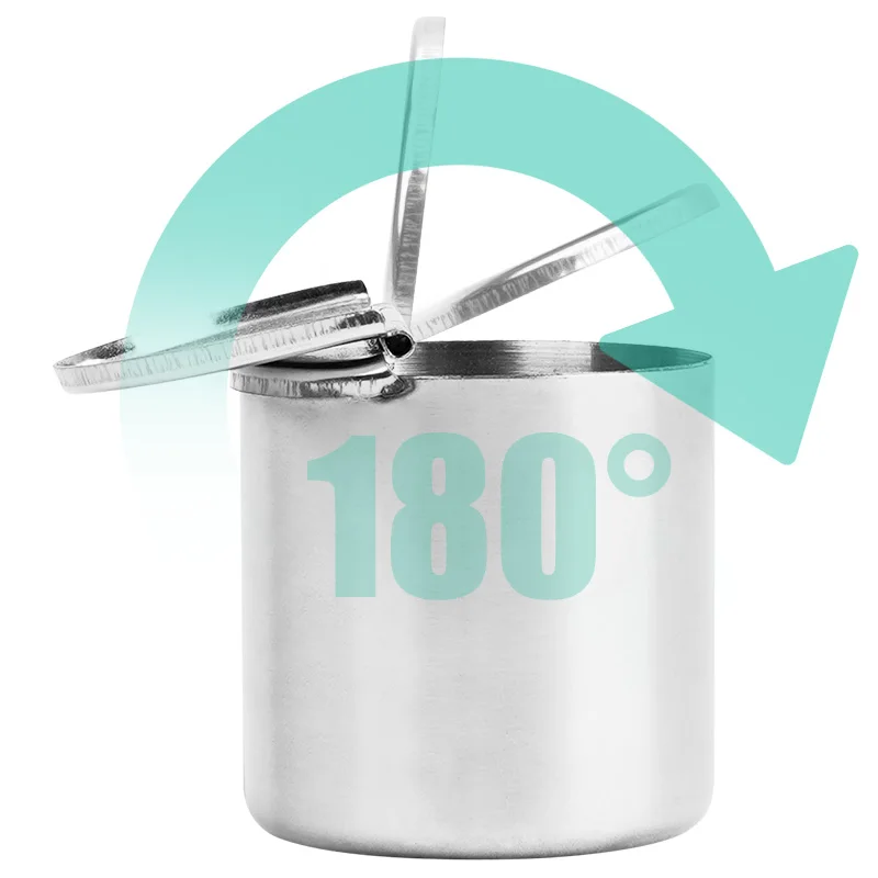 1pc Dental stainless steel cleaning box, cotton ball storage box, flip bucket cleaning storage box, oral surgery storage box