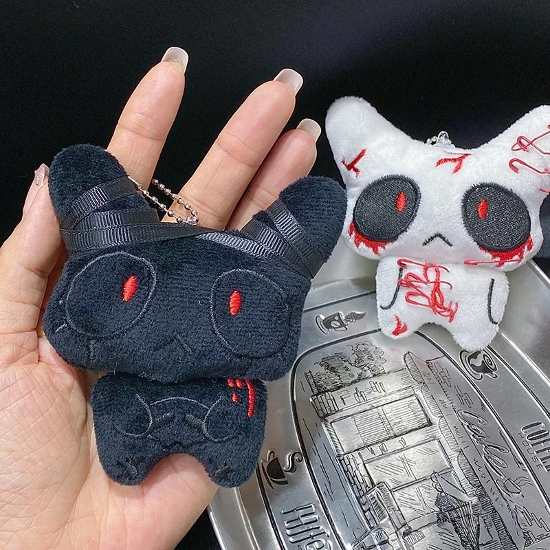 Halloween Horror Plush Keychain Creepy Bloody Monster Doll Goth Bag Charm Scary Accessories for Backpack Cosplay Party Decor
