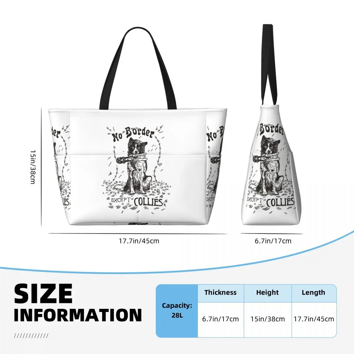 ไม่มีขอบเขตใดๆ ยกเว้นกระเป๋าโท้ทลายคอลลี่ กระเป๋าโท้ทสำหรับเล่นกีฬา ยิม โยคะ กระเป๋าโท้ทขนาดใหญ่ กระเป๋าเดินทางสำหรับผู้หญิง กระเป๋าฟิตเนส