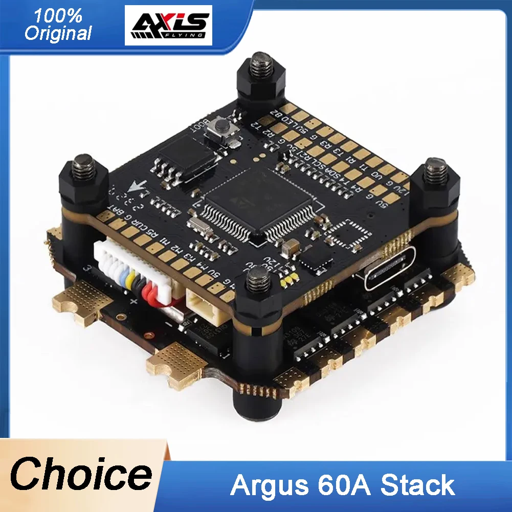 

Axisflying Argus 60A Stack F405 Flight Controller with 60A ESC for FPV Freestyle Drones 4-6S LIPO Compatible