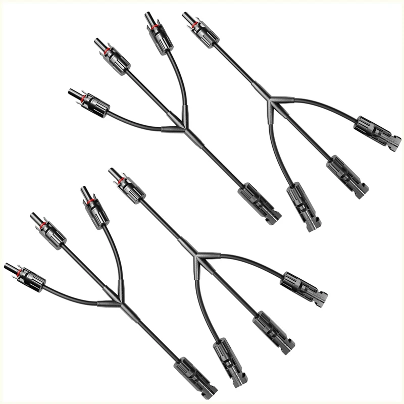 2Pairs Y-Style Solar Connector DC 1000V For Parallel Connection Between Solar Panels Solar Cable Junction