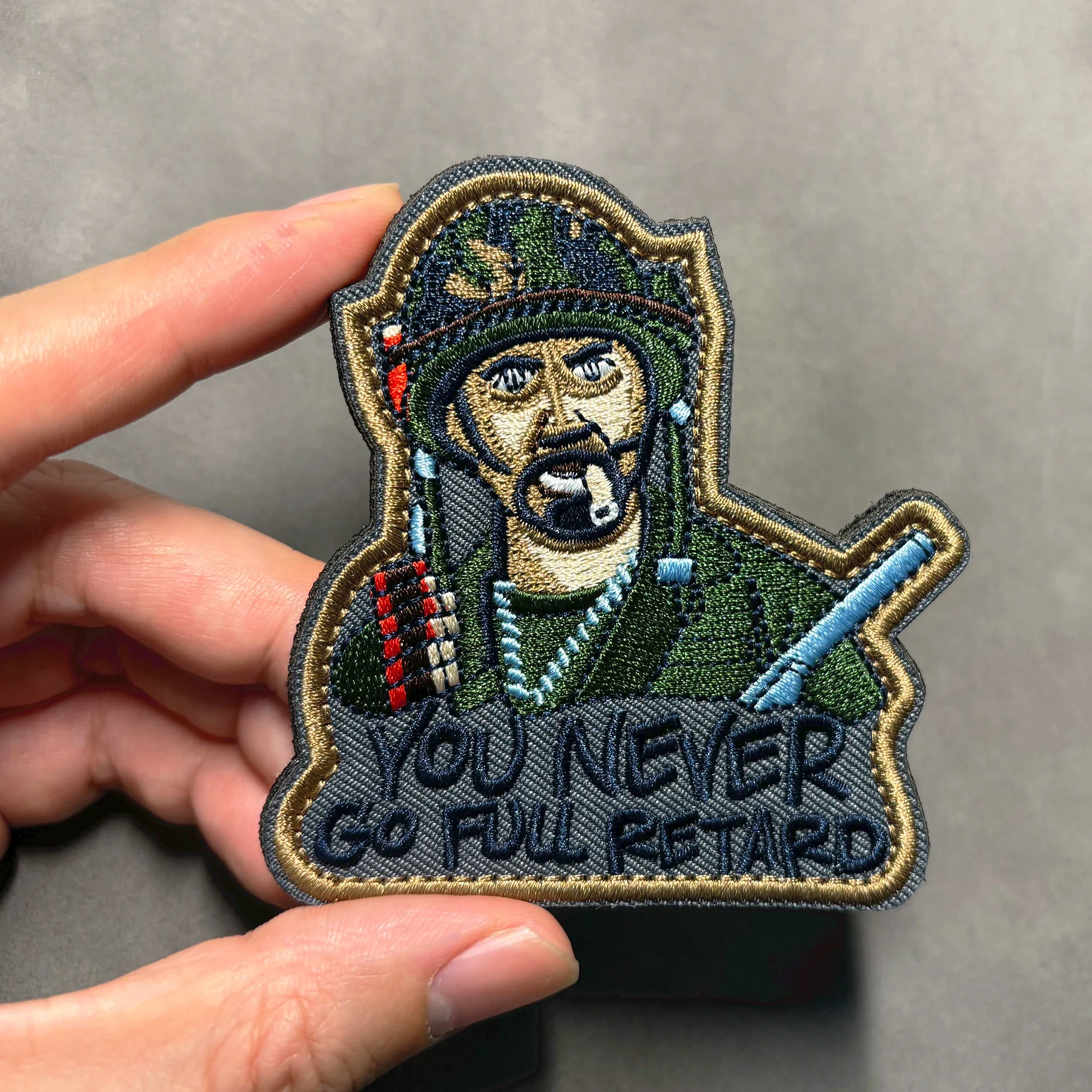 Never Go Full Humor Patch - Hook Fastener Backing, 1/2/5/10Pcs Pack, Removable Morale Patch for Hats, Jackets, Bags