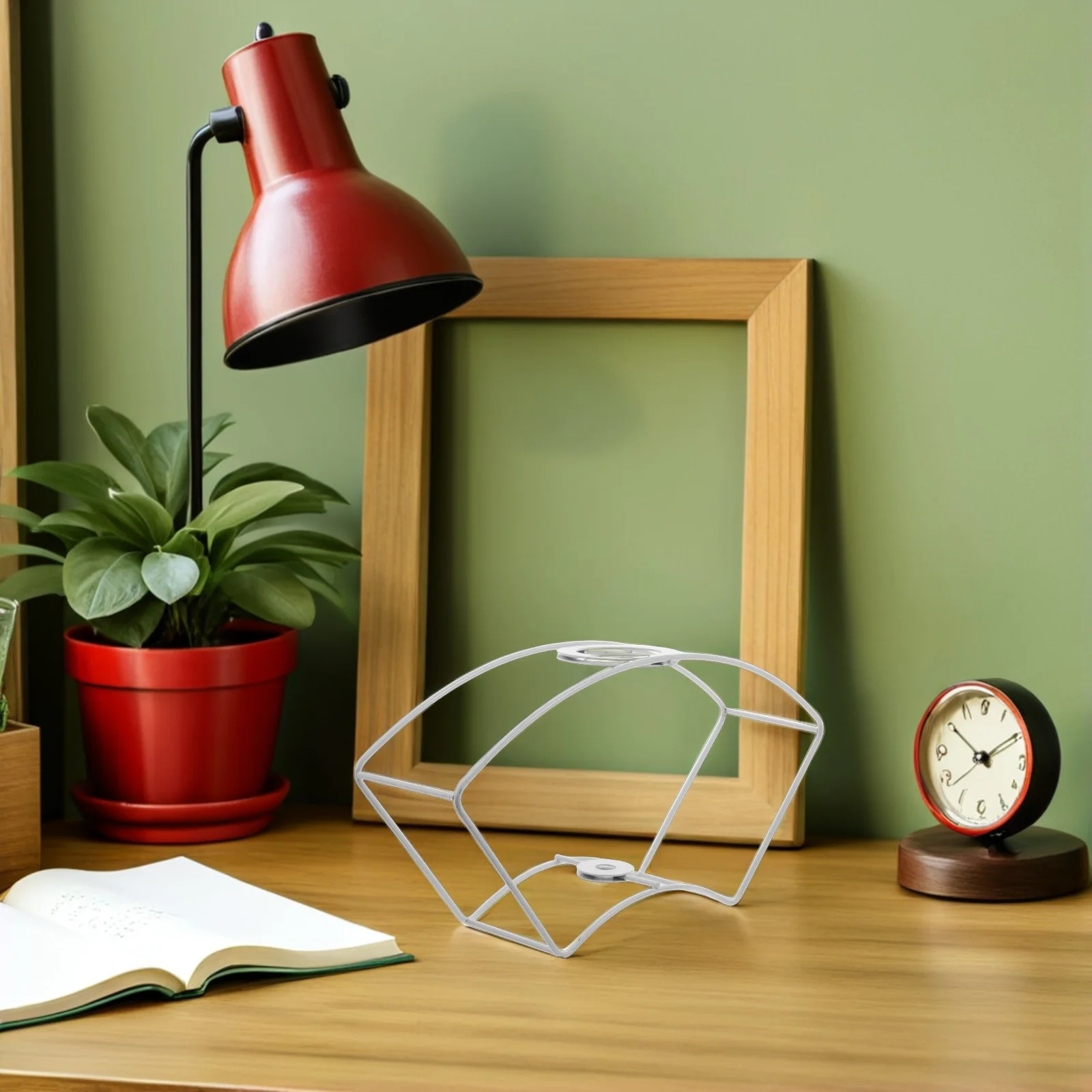 

E27 Metal Lamp Cage Wire Lampshade Frame Lamp Bracket Vintage Industrial Wire Bulb Guard for Desk Table Light Hanging Bulb Guard