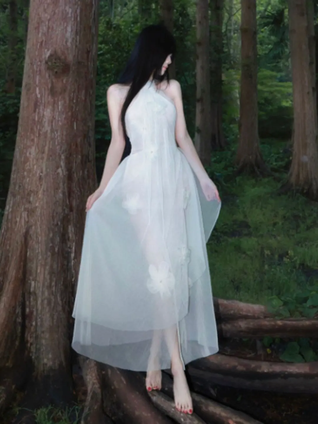 

Unique Beautiful Waist-Cinching Slimming Lace Off-Shoulder Long Dress Beach Vacation Style Summer 2026 Women's Fashion Dress