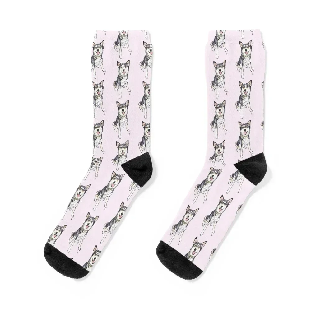 

Alaskan Klee Kai Socks Climbing funny sock Men's Socks Women's