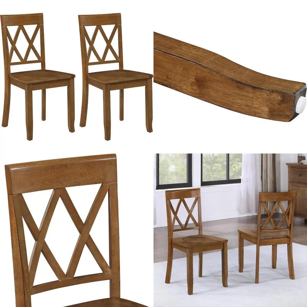 

пара обеденных стульев в фермерском доме с деревянной спинкой для домашней кухни и столовой