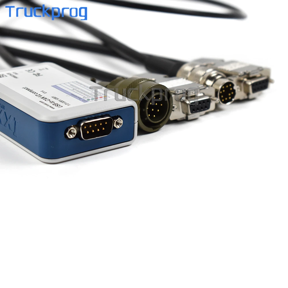 For MTU USB-to-CAN V2 COMPACT IXXAT DiaSys Software + MDEC ECU4 Test Cable + ADEC ECU7 Diagnostic Cable for MTU Diagnostic Tool