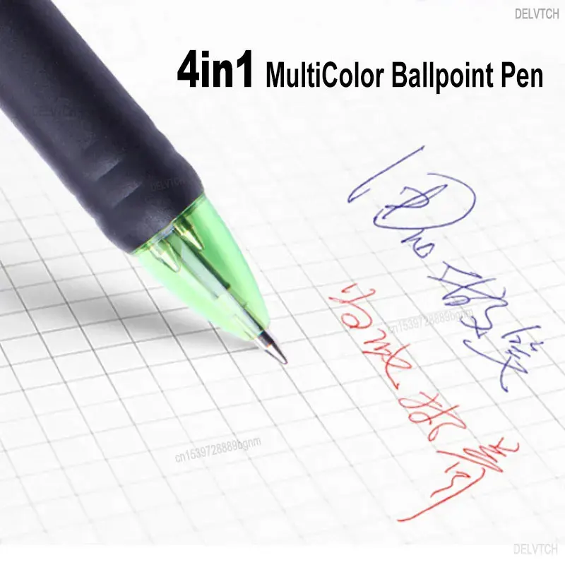 12Pcs Set MultiColor Ballpoint Pen 4in1 Color Retractable Ball Pens Bullet Tip For Office School Writing Signature Stationery
