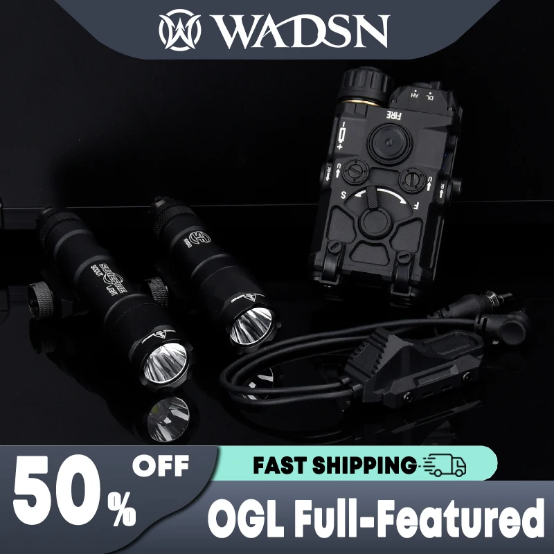 

WADSN Nylon Full-Featured OGL IR Aiming Red Dot Green Blue Indicator PEQ-15 M300 M600 Flashlight LED Scout Light For 20mm Rail