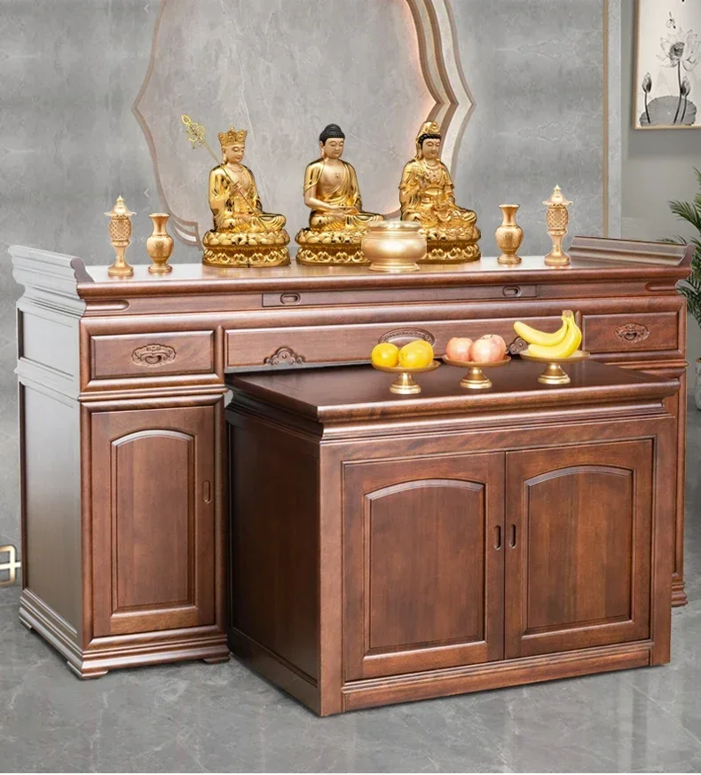 

New Chinese Style Altar Solid Wood Incense Desk for Household Buddhist Hall Buddha Table