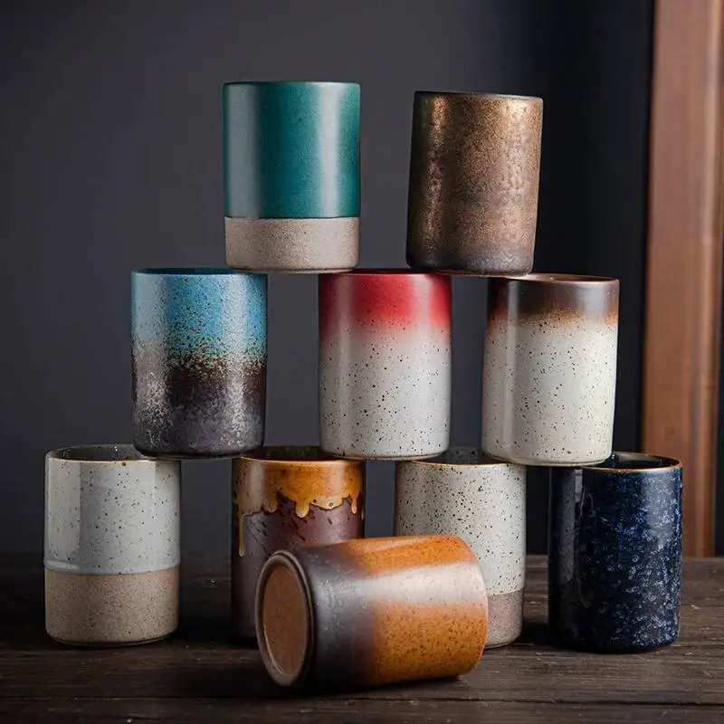 

Грубая керамическая чашка, одна чашка, керамическая чашка для чая кунг-фу, японская чашка для воды в печи, кофейная чашка