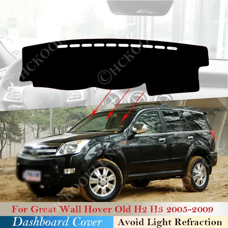 

Dashboard Cover Protective Pad for Great Wall Hover Old H2 H3 2005 2006 2007 2008 2009 Car Accessories Sunshade Carpet Greatwall