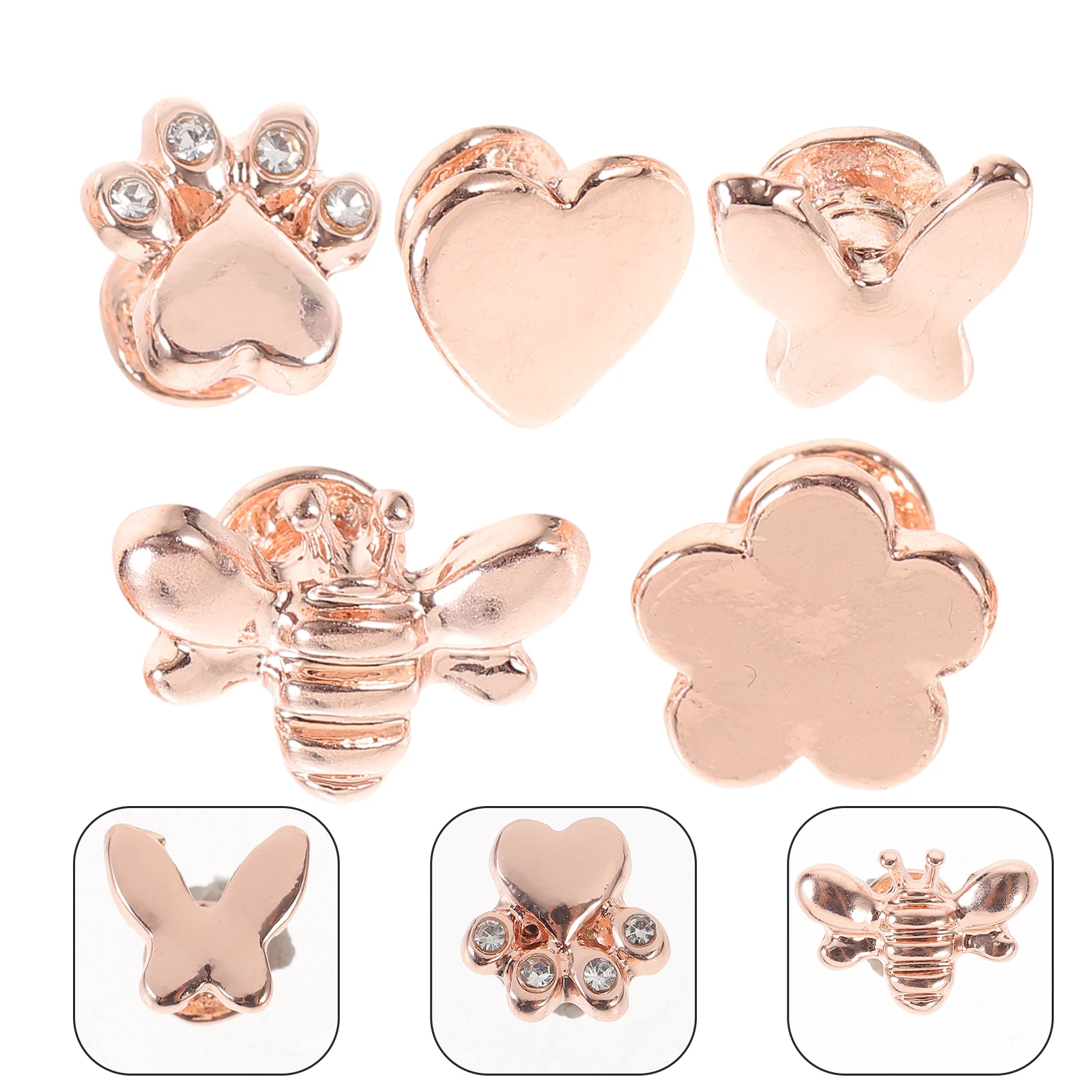

5 Pcs Charm Bracelets Watchband Decorative Charms Decoration Studs