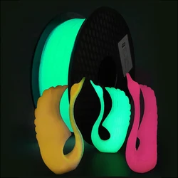3D Printer PETG Filament Glow In The Dark Noctilucent PETG 1.75mm 3D Printing Sublimation Material Transparent Filament  Glowing
