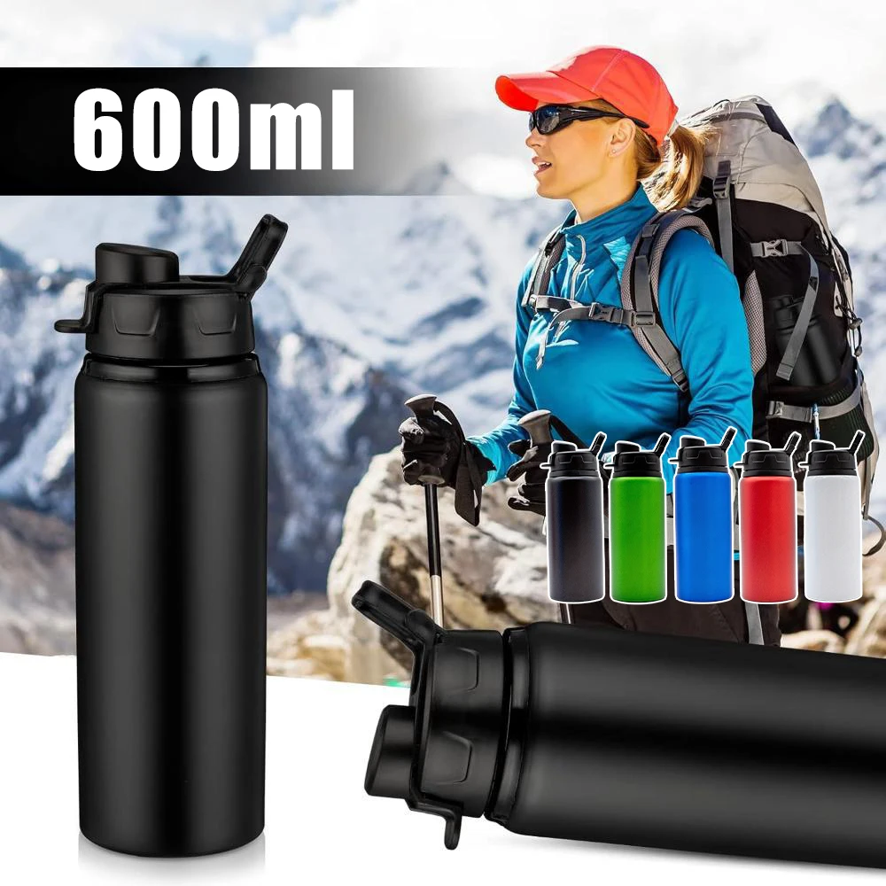 

Reusable Compact Aluminum Sports Water Bottle Fashionable Creative Design Casual Bike Mountable Leakproof Lightweight Outdoor