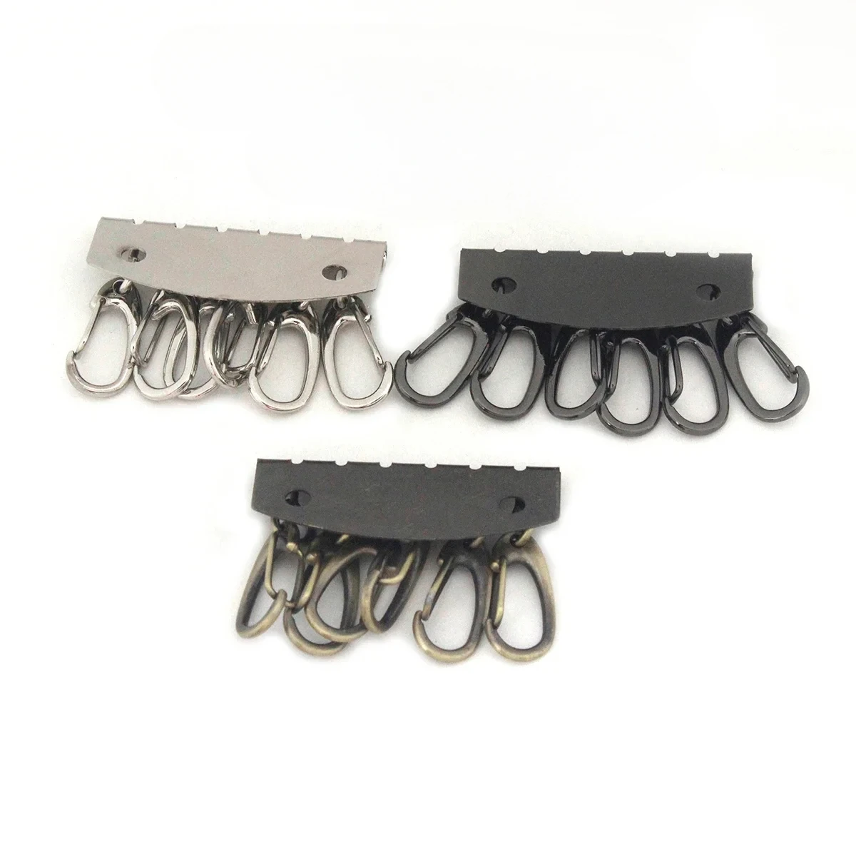 

1PC Metal Key Holder Key Row Keyring Organnizer with 6 Snap Hook for Leather Craft Wallet Key Case Purse Bag Parts Accessories