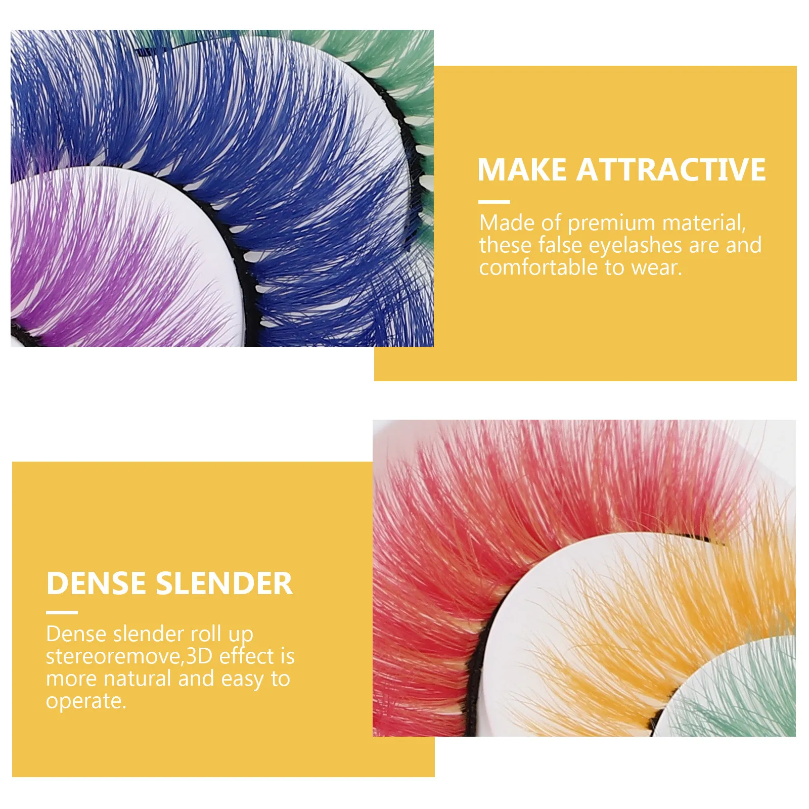 5Pairs Rainbow False Eyelashes - đánh giá và giá Beauty Without Makeup