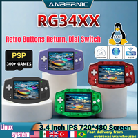 ANBERNIC RG34XX Handheld Game Console 3.4-inch IPS Screen Linux 64-bit 3500mAH Bluetooth RG 34XX Retro Video Game 256G PSP Games