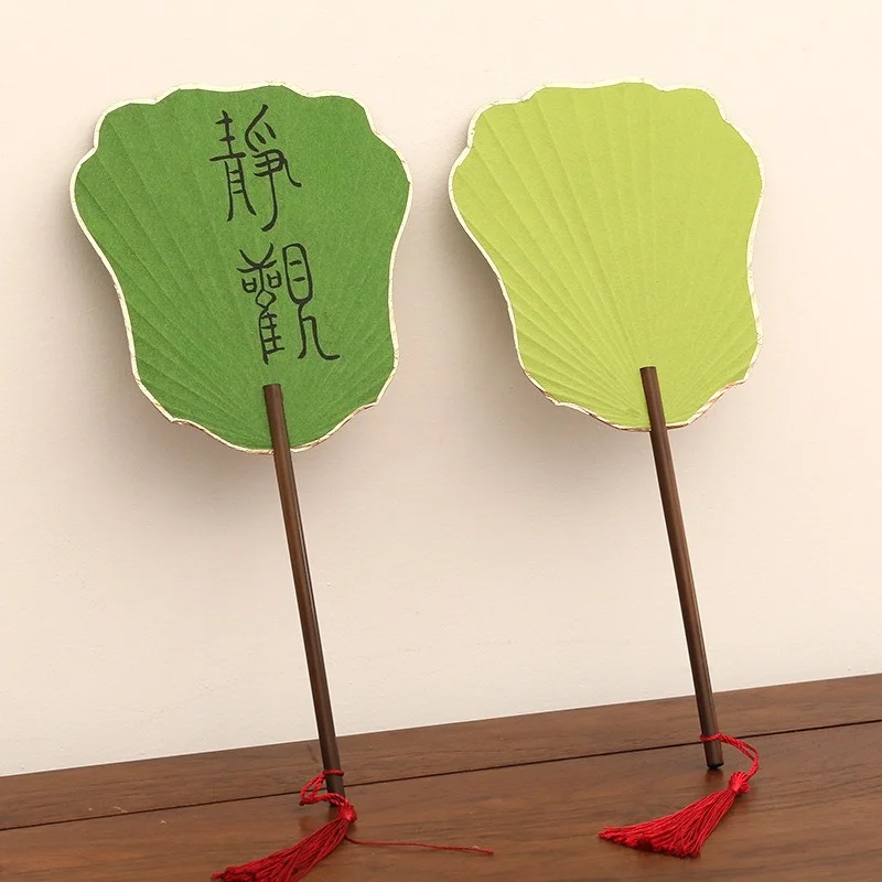 Blank Xuan Paper Round Fan Palace Style Thick Double Sided Semi-Araw Ripe Fan DIY Hand Painting Calligraphy Chinese Painting Fan