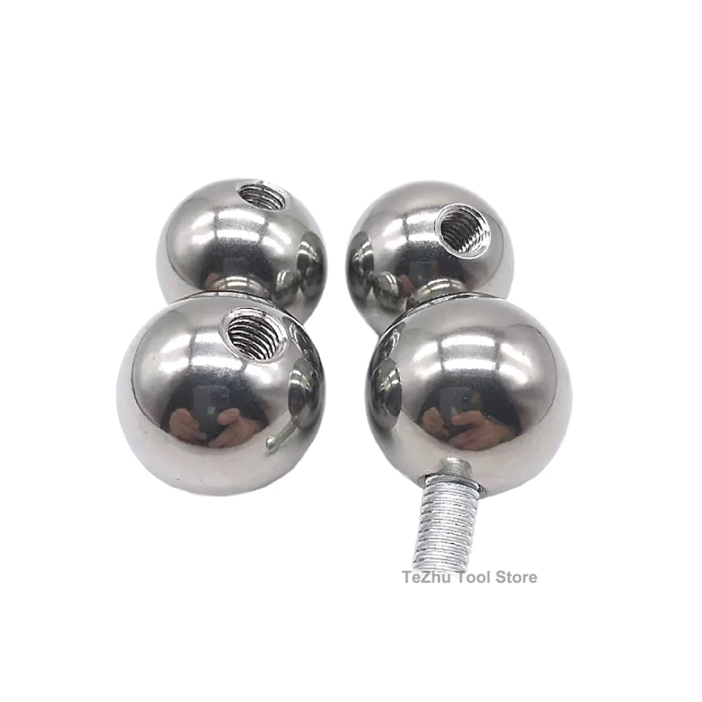 304 Stainless Steel Thread Half Hole Balls Ø 8mm - 60mm Drilling Ball Blind Hole Metric Female Thread M5 M6 M8