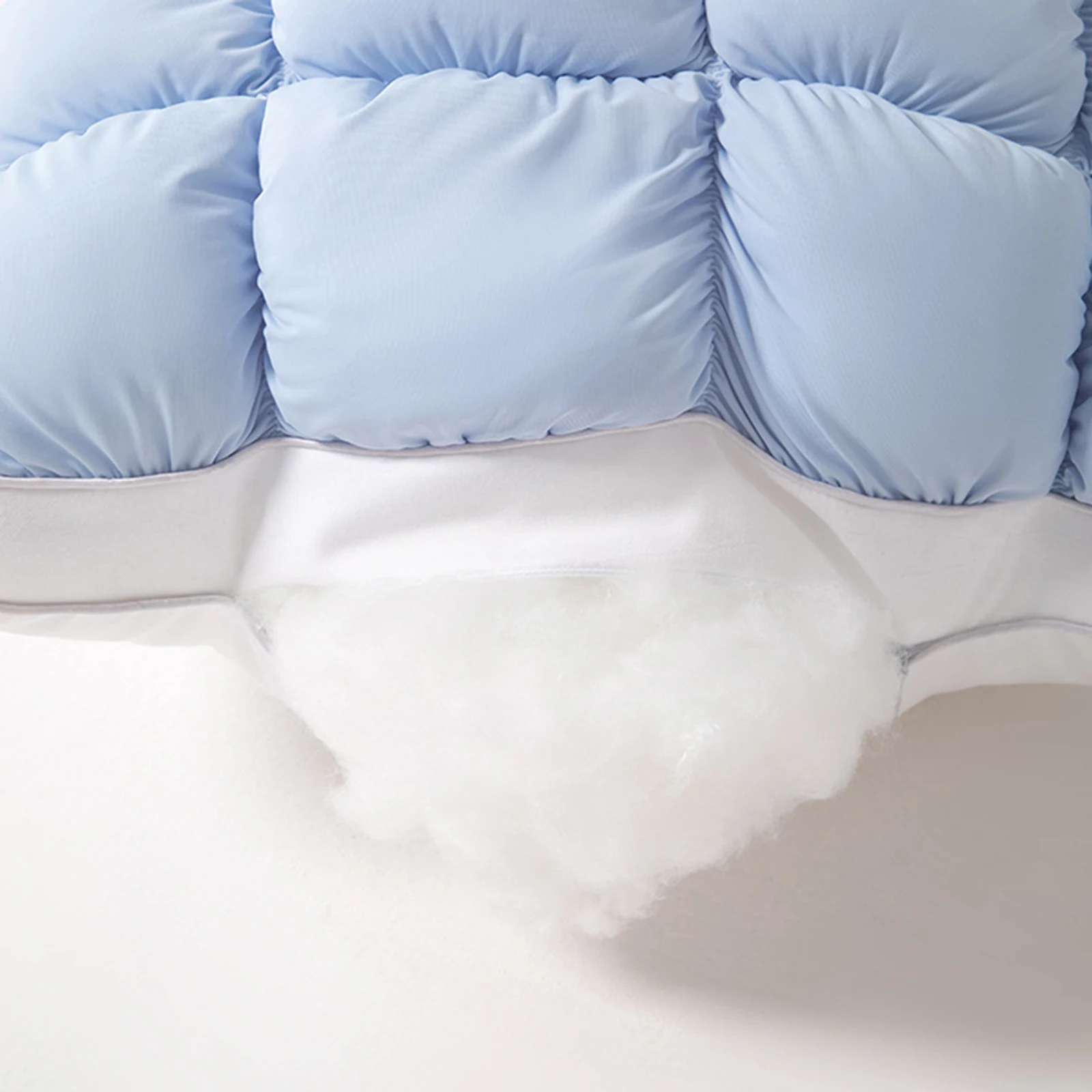 Down Alternative Fill Cloud Bread Puff Pillow Fluffy Quilted Dome Nylon Shell Hotel Style Soft Bed Pillow