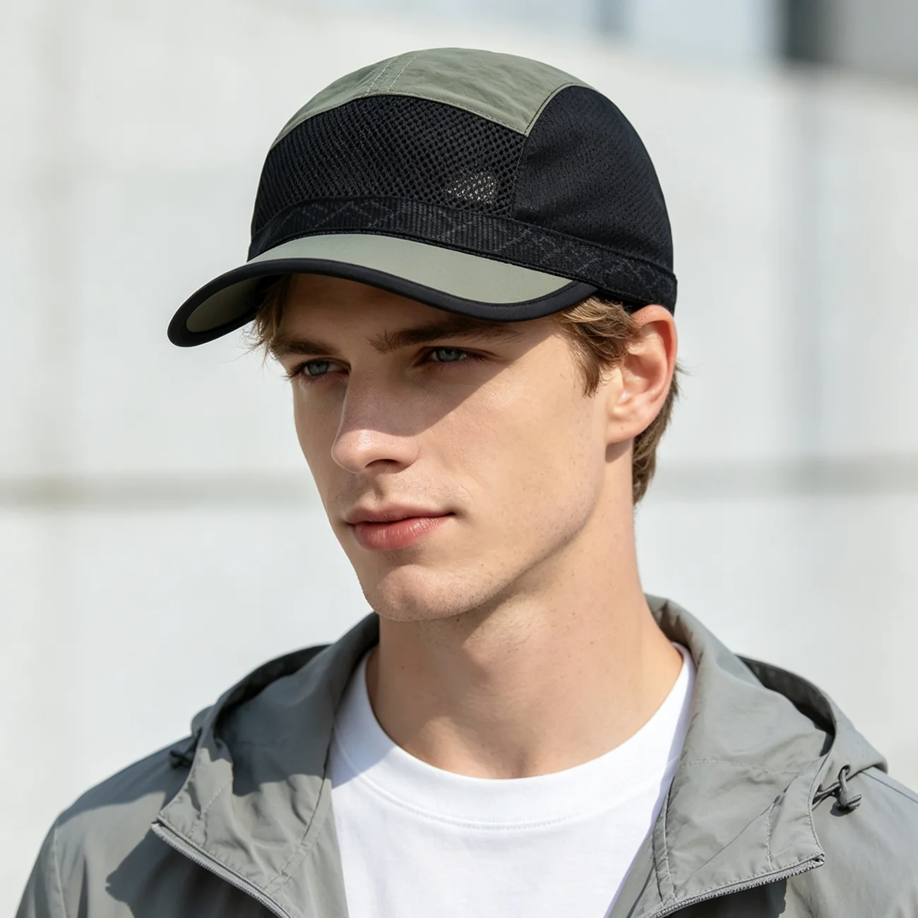 Big Size Summer Spring Short Brim Mesh Baseball Cap Men Women Breathable Dad Hat Adjustable Solid Trucker Style Low Profile Caps
