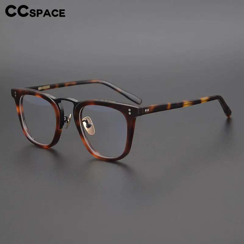 49309 Retro Acetate Glasses Frames Pure Titanium Beam Art Men Women Optical Fashion Computer Glasses