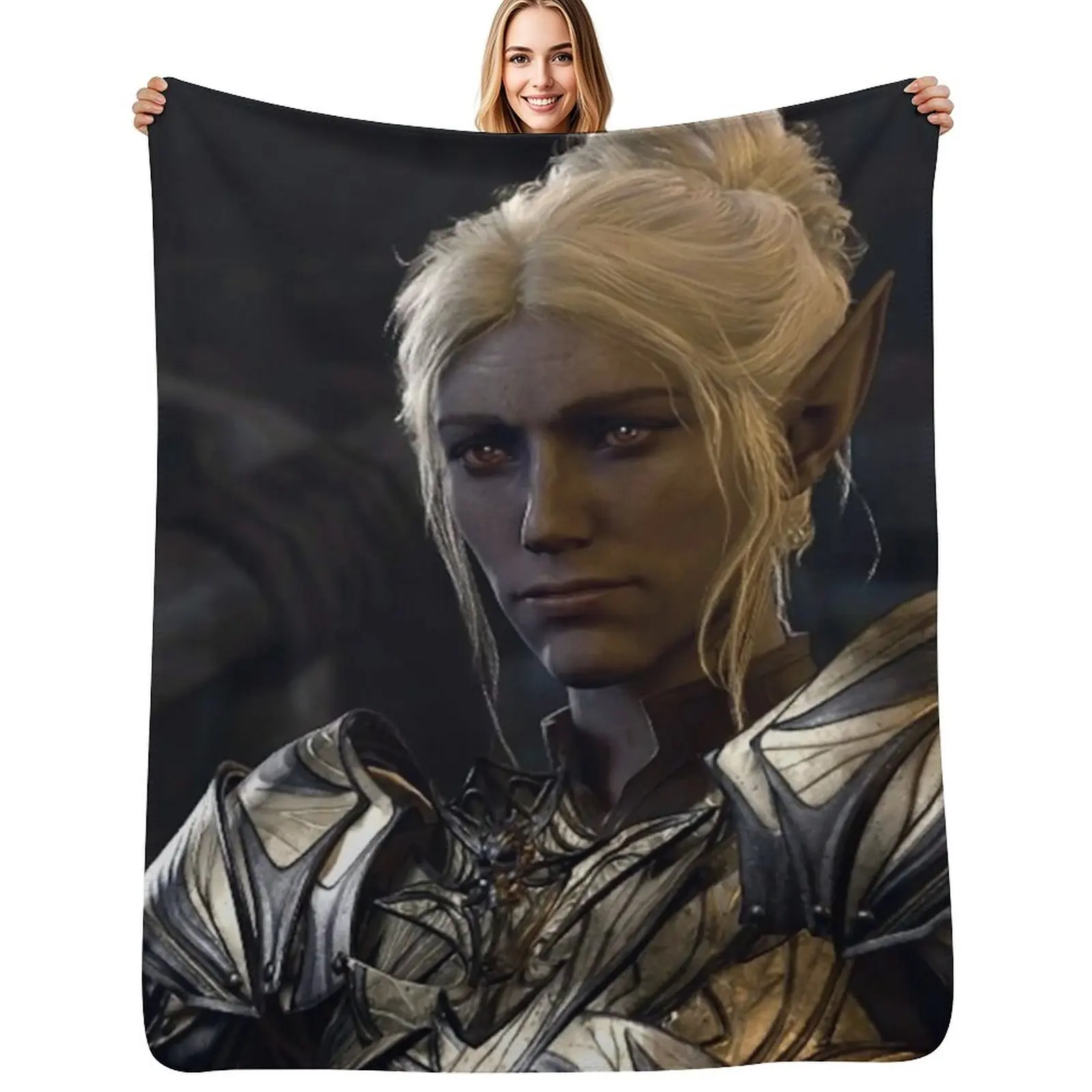 

Minthara the Drow Elf Oathbreaker Paladin Adventurer first meeting Throw Blanket No Pilling Soft Warm Blanket for Bed