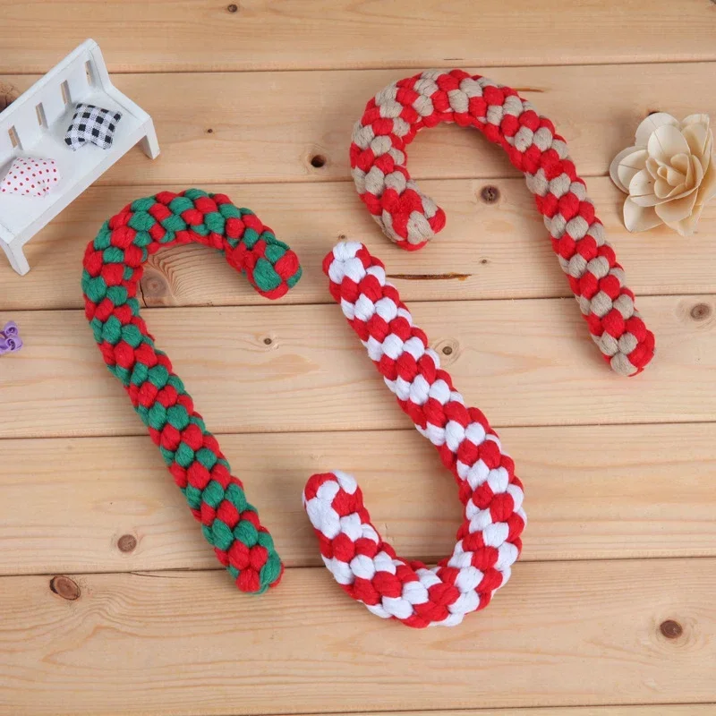 

Manufacturer Wholesale Custom Logo Mixed Batch Dog Rope Christmas Cane Toys