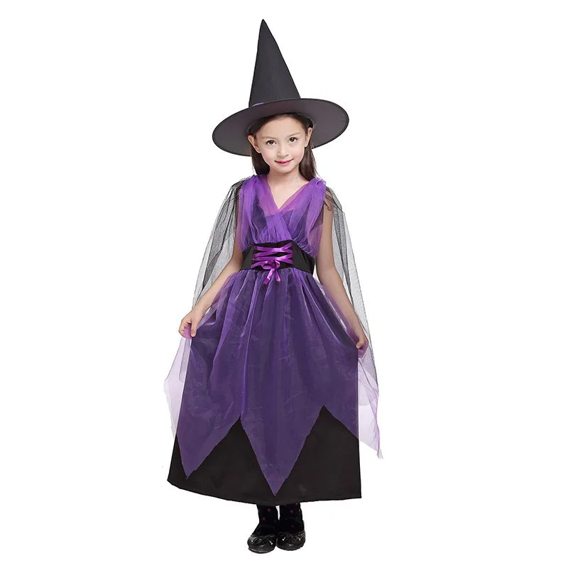 Halloween Dress for Girl Cosplay Purim Carnival Party Witch Costume Girls Disguise Christmas  Kids Princess Costume Prom Gown