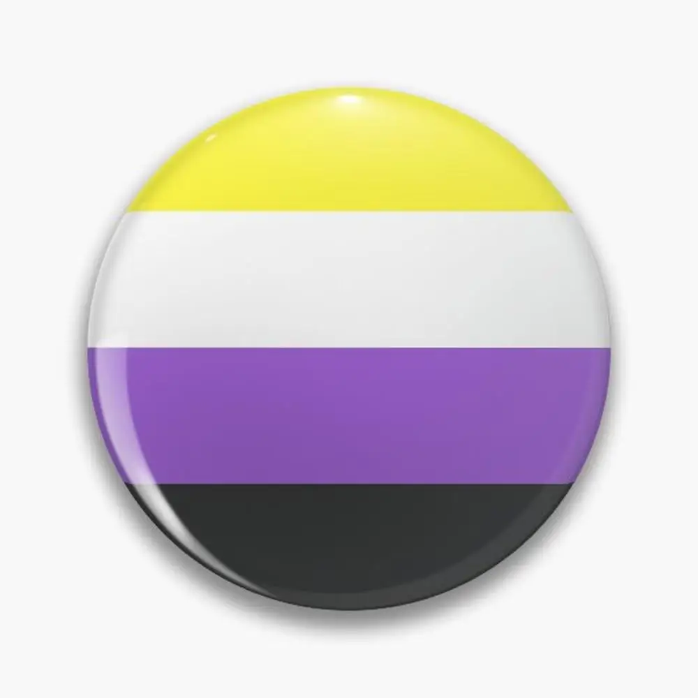 Non-binary Pride Flag Pin Buttons Brooches  Jewelry Accessory Customize Brooch Fashion Lapel Badges