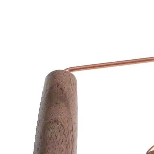 2pcs Pure Copper Metal Detector Rods Water Witching Portable Dragon Seeking Divination Tools With Wooden Handles Dowsing Rods