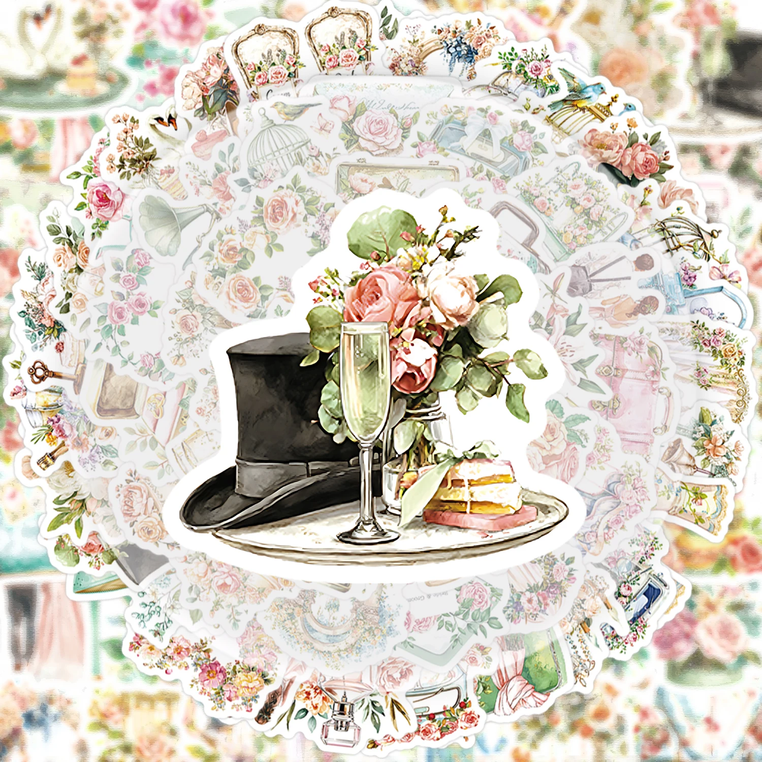 

56 наклеек в стиле ретро для свадебного декора, яркие наклейки и стикеры, подходят для бутылок с водой, ноутбуков, мобильных телефонов, чемоданов, скейтбордов, гитар, украшений для вечеринок