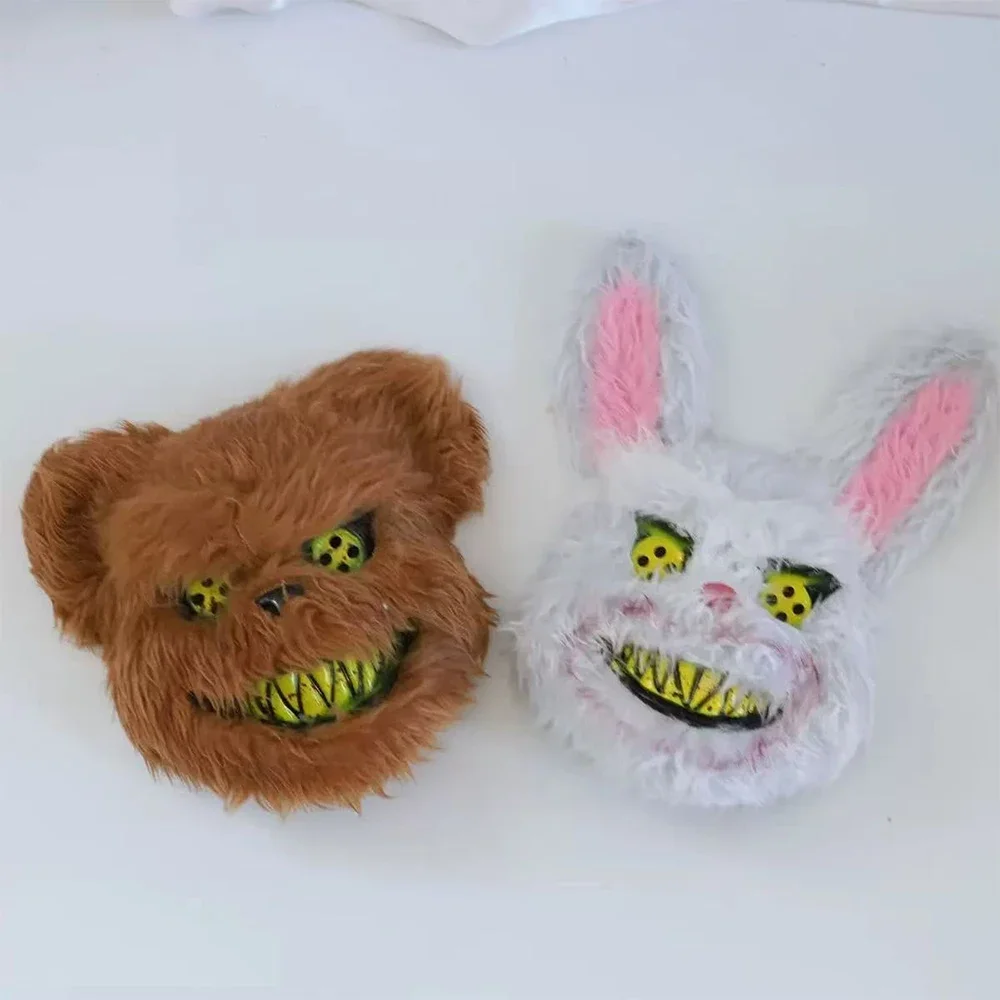 Halloween Cosplay Gesichtsmaske Fancy Party Bühne Make-up Gruseliger Bär Kaninchen Cartoon Kopfbedeckung Karneval Kostüm Prop Maskerade Maske