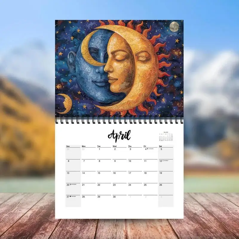 2025 Desk Calendar Sun And Moon Daily Planner Simple Calendar Book Calendar Books Planner To Do List Schedule Table Planner