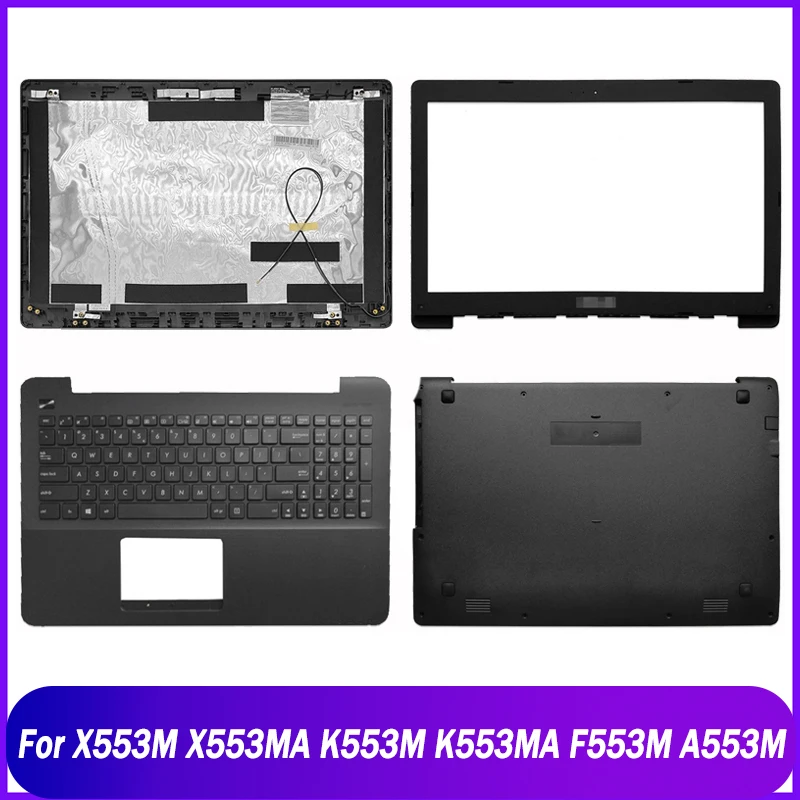 NEW Rear Lid For ASUS X553 X553M X553MA K553M K553MA F553M A553M  Laptop Back Cover Front Bezel Palmrest Upper Bottom Case Black